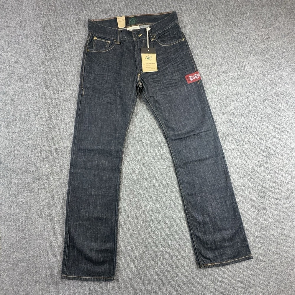 Levis 539 Jeans Mens 30x32 Blue Relaxed Fit Vintage Straight Raw Denim Pants